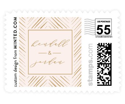 'Elegant Herringbone (E)' postage stamp