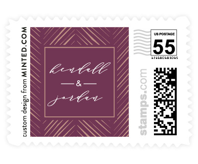 'Elegant Herringbone (G)' wedding postage