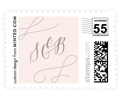 'Soft Script (D)' wedding stamps