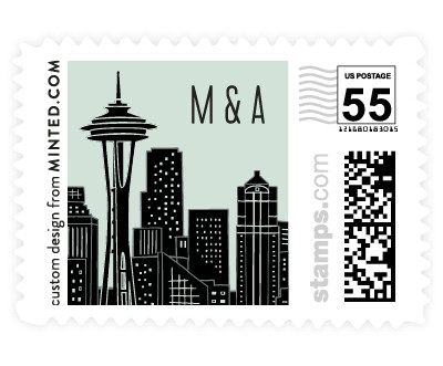 'Big City - Seattle (D)' wedding postage