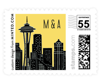 'Big City - Seattle (E)' wedding stamp