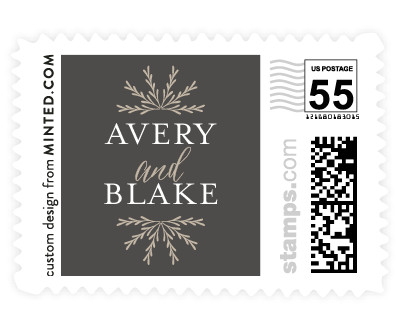 'Elegant Leaves (D)' wedding postage