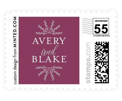 'Elegant Leaves (E)' wedding stamp