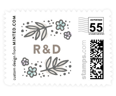 'Floral Scatter (D)' postage