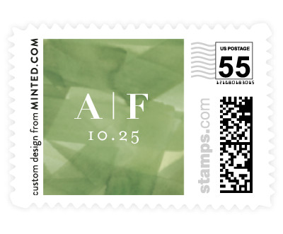 'Modern Abstract (D)' wedding stamps