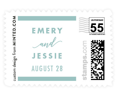 'The Adventure Begins (F)' wedding stamps