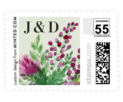 'Wedding Watercolors (D)' stamp design