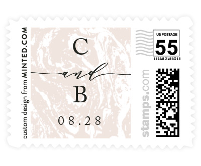 'Marble Foil (B)' wedding stamps