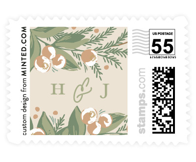 'Rustic Floral Fern (C)' stamp design