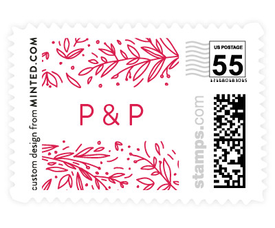 'Floral Letters (D)' postage stamps