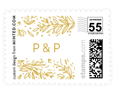 'Floral Letters (E)' wedding stamps