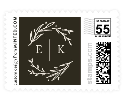 'Lined Laurel (B)' stamp design