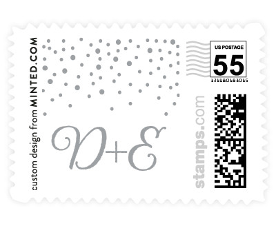 'Elegant Glitter Frame (C)' wedding postage