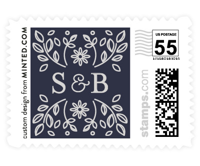 'Floret Embrace (B)' wedding stamps