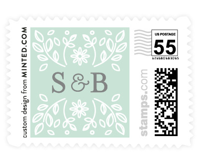 'Floret Embrace (E)' postage stamp