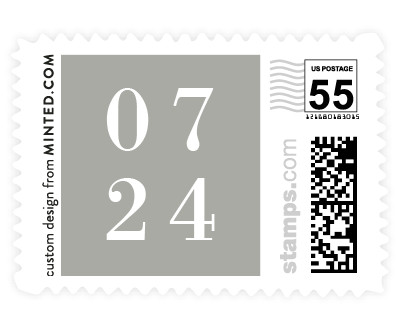 'Stacked Date' postage stamp
