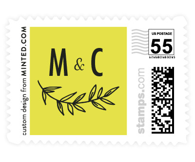 'Minimally Chic' wedding stamp