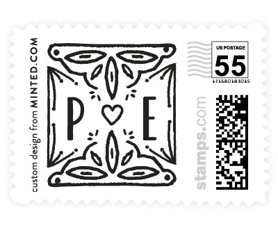 'Ink Detailing Frame' postage stamp