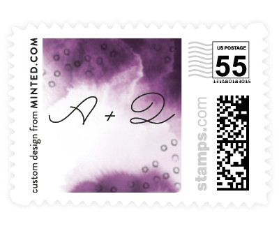 'Edgy Watercolor (B)' postage stamp