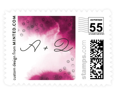 'Edgy Watercolor (D)' wedding postage