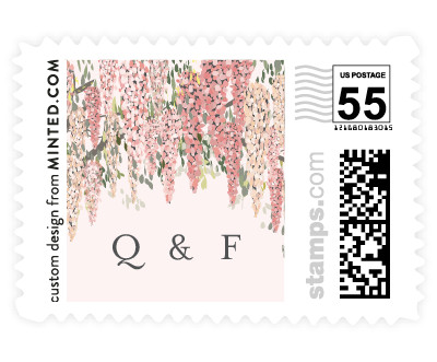 'Wisteria Blooms (F)' wedding stamp