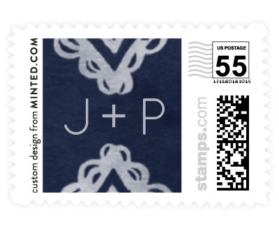 'Indigo Lace' wedding postage