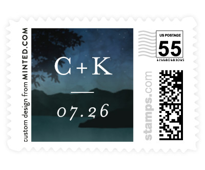 'Coastal Nights (B)' wedding stamp