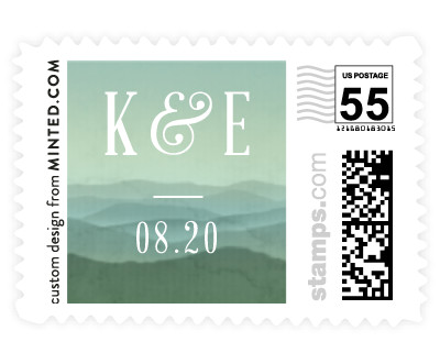 'Misty Mountain Range (B)' stamp design