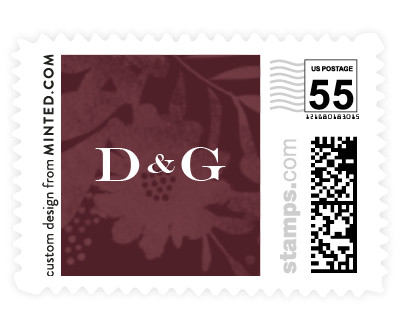 'Floral Screenprint (B)' postage stamp