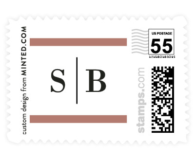 'Classic Monogram (C)' wedding stamps