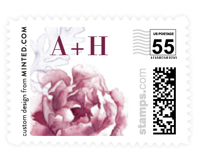 'Evening Bloom (B)' wedding stamp