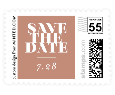 'Stacked Letters' wedding postage