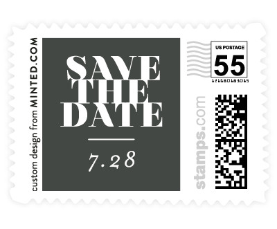 'Stacked Letters (B)' wedding stamp
