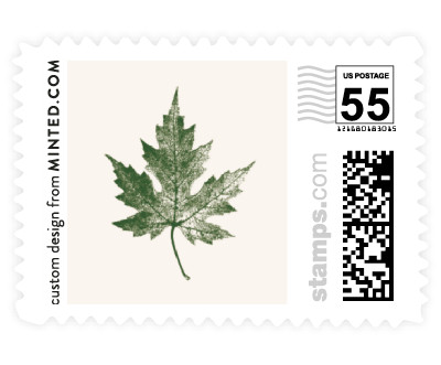 'Leaf Print (C)' postage stamp
