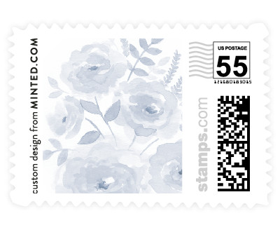 'Watercolor Floral (B)' wedding stamp