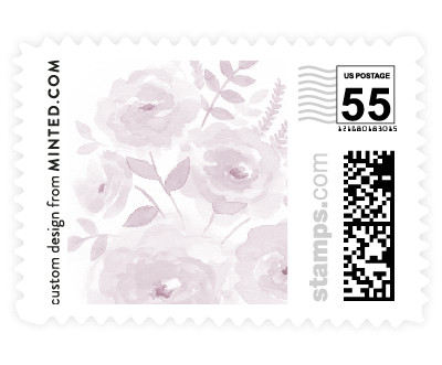 'Watercolor Floral (D)' stamp design