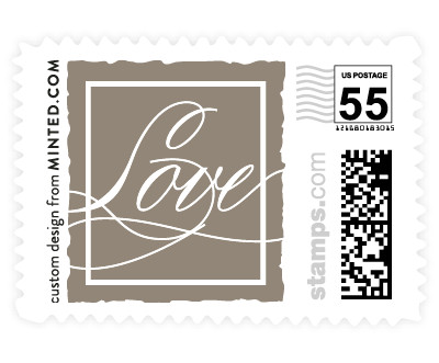 'Deckled Edge (E)' postage stamp