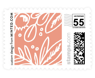 'Floral Stack (E)' stamp design