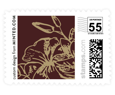 'Gilded Wildflowers (D)' postage stamps