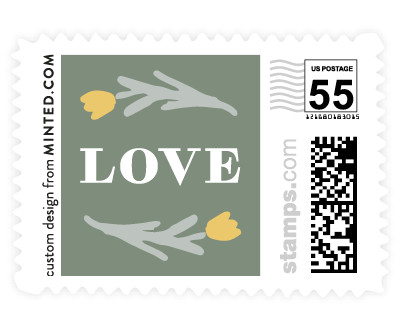 'Folk Floral (D)' stamp