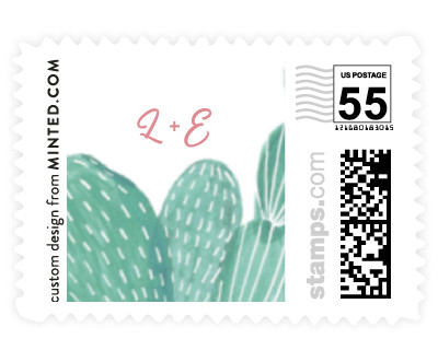 'Painted Cacti (C)' stamp design