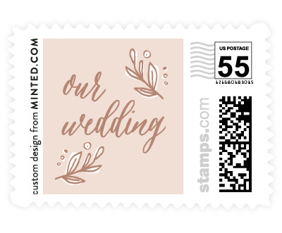 'Rolling Names' wedding stamp