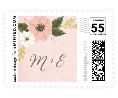 'Floral Ring (D)' wedding postage