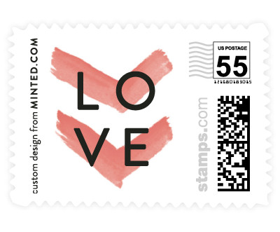 'Painted Chevrons (B)' wedding postage