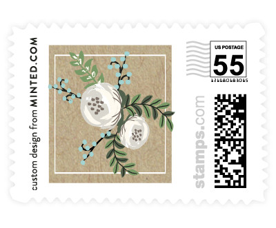 'Krafted Florals (C)' postage stamp