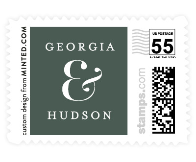 'Stacked Serif' wedding stamps