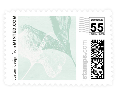 'Ginkgo Flutters' wedding stamp