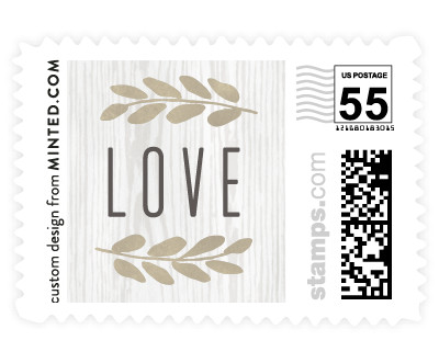 'Woodland Wreath (C)' wedding postage