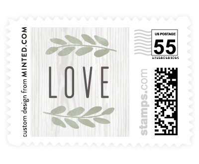 'Woodland Wreath (D)' wedding stamp