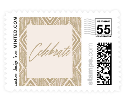 'Gilded Ikat (B)' stamp design
